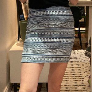 L.O.G.G. blue patterned mini skirt